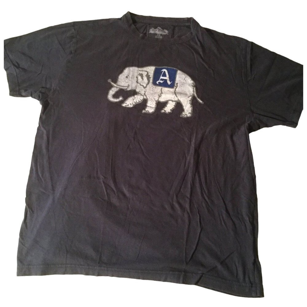 Oakland A's Black T-shirt w/Gray Elephant Men size Large Lg